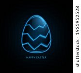 easter eggs on futuristic... | Shutterstock .eps vector #1935952528