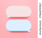 minimal blank 3d chat boxes... | Shutterstock .eps vector #1966694362