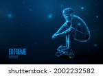 teen riding on a skateboard.... | Shutterstock .eps vector #2002232582