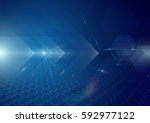 abstract technology digital hi... | Shutterstock .eps vector #592977122