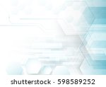abstract technology digital hi... | Shutterstock .eps vector #598589252