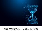 hourglass icon from lines and... | Shutterstock .eps vector #758242885