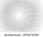 waved lines.gray warped lines... | Shutterstock . vector #691673245