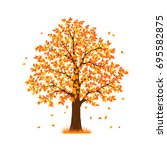 autumn fall tree | Shutterstock .eps vector #695582875
