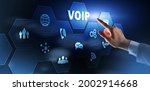 Small photo of VoIP Voice over IP. The concept of Voice over Internet Protocol 2021