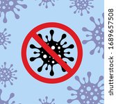 illustration coronavirus 2019... | Shutterstock . vector #1689657508