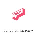 talk vector logotype | Shutterstock .eps vector #644558425