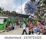 Small photo of A group of religious marchers celebrating the birthday of the Prophet Muhammad SAW in Central Java, Indonesia, 24 September 2023.