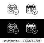 black and white vector... | Shutterstock .eps vector #1682362705
