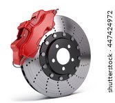 Brake Disc With Red Sport...