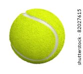 Tennis Ball Isolated On White   ...