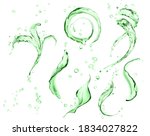 Liquid Of Splash Green Color ...