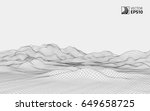 abstract vector wireframe... | Shutterstock .eps vector #649658725
