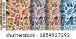 set of patterns with autumn... | Shutterstock .eps vector #1854927292