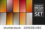 gradient mesh background set.... | Shutterstock .eps vector #1040381482