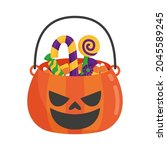 vector halloween illustration   ... | Shutterstock .eps vector #2045589245