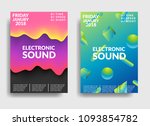 electronic music poster. modern ... | Shutterstock .eps vector #1093854782