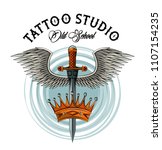 tattoo studio design | Shutterstock .eps vector #1107154235