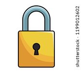 padlock security system | Shutterstock .eps vector #1199012602