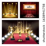 films awards set trophies icons ... | Shutterstock .eps vector #1638941758