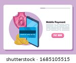 payment online technology with... | Shutterstock .eps vector #1685105515