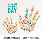 human rights day poster with... | Shutterstock .eps vector #1867700902