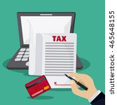 tax and financial item concept... | Shutterstock .eps vector #465648155