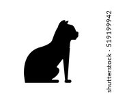 isolated cat pet silhouette... | Shutterstock .eps vector #519199942