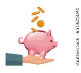 coin depositing in a money... | Shutterstock .eps vector #651625045