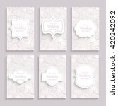 set of wedding card flyer pages ... | Shutterstock .eps vector #420242092