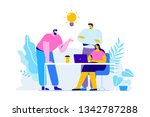 team thinking and brainstorming.... | Shutterstock .eps vector #1342787288