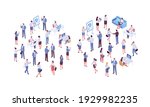 isomeric business people big... | Shutterstock .eps vector #1929982235