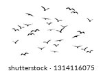 a flock of flying birds. vector | Shutterstock .eps vector #1314116075