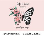 flower and butterfly butterfly  ... | Shutterstock .eps vector #1882525258