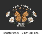 chill out butterfly flower 70s... | Shutterstock .eps vector #2124201128