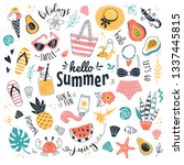 hello summer collection. vector ... | Shutterstock .eps vector #1337445815