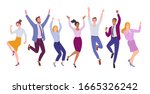 business team success. vector... | Shutterstock .eps vector #1665326242