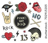 Punk Patches Collection. Vector ...