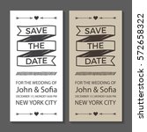 save the date wedding... | Shutterstock .eps vector #572658322