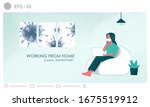 creative working from home... | Shutterstock .eps vector #1675519912