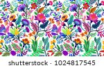 seamless floral pattern with... | Shutterstock .eps vector #1024817545