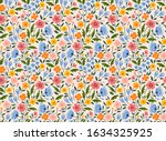 elegant floral pattern in small ... | Shutterstock .eps vector #1634325925