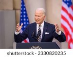 Small photo of VILNIUS, LITHUANIA. 12th July 2023. Joe Biden Remarks after NATO SUMMIT 2023.
