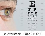 eye doctor chart test  concept