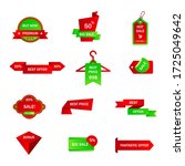 vector stickers  price tag ... | Shutterstock .eps vector #1725049642