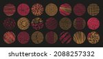 vector set of round abstract... | Shutterstock .eps vector #2088257332