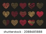 vector set of abstract heart... | Shutterstock .eps vector #2088685888