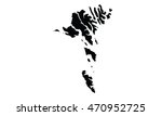 faroe islands map black color | Shutterstock .eps vector #470952725