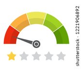 customer satisfaction meter... | Shutterstock .eps vector #1221906892