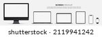 screen mockup. computer monitor ... | Shutterstock .eps vector #2119941242